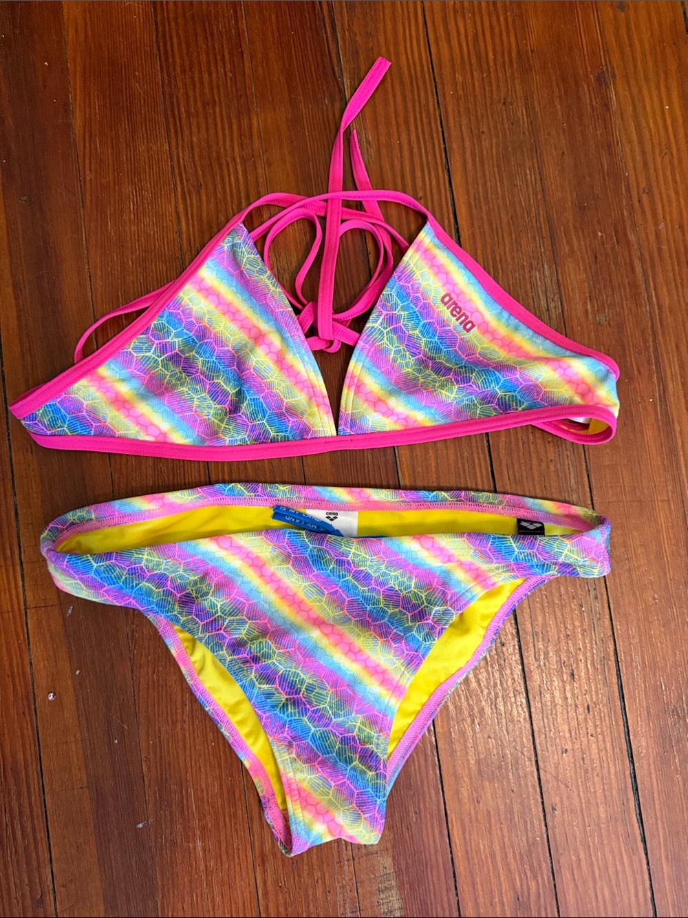 Arena Women's Rainbow Honeycomb Triangle Bikini Set Size L
